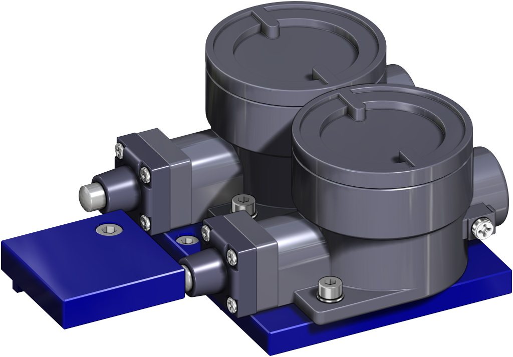 GS (spring return) pneumatic actuator with special coatings - accessories - EXPLOSION PROOF LIMIT SWITCHES II2GD ExdIIC