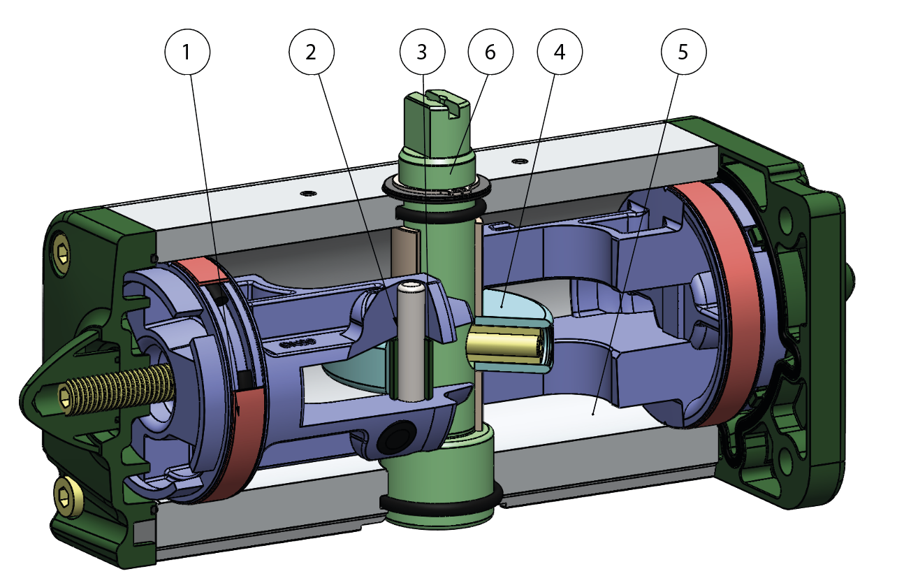 Rack and Pinion Type Double Acting Pneumatic Actuator