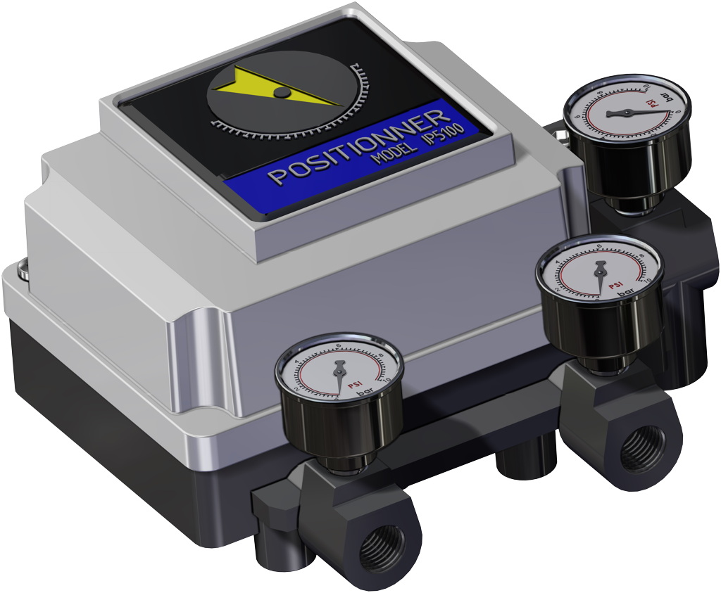 GDV (double acting) pneumatic actuator with integrated manual control - accessories - PNEUMATIC POSITIONER