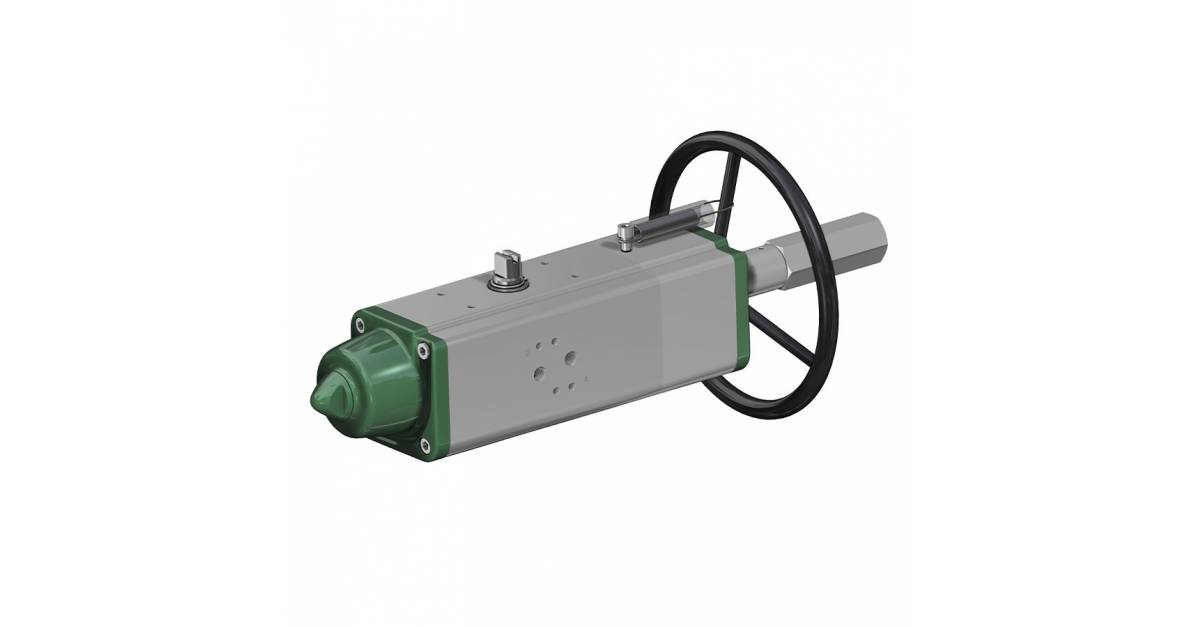 GSV (spring return) pneumatic actuator with integrated manual control