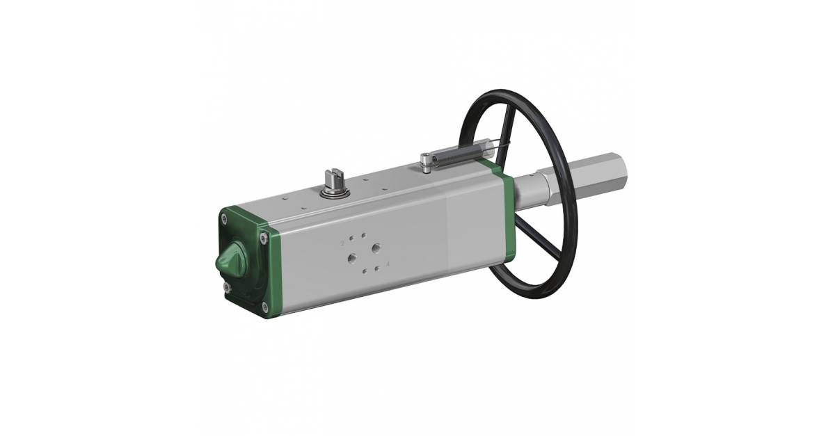 GDV (double acting) pneumatic actuator with integrated manual control