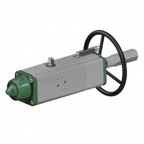 GSV (spring return) pneumatic actuator with integrated manual control