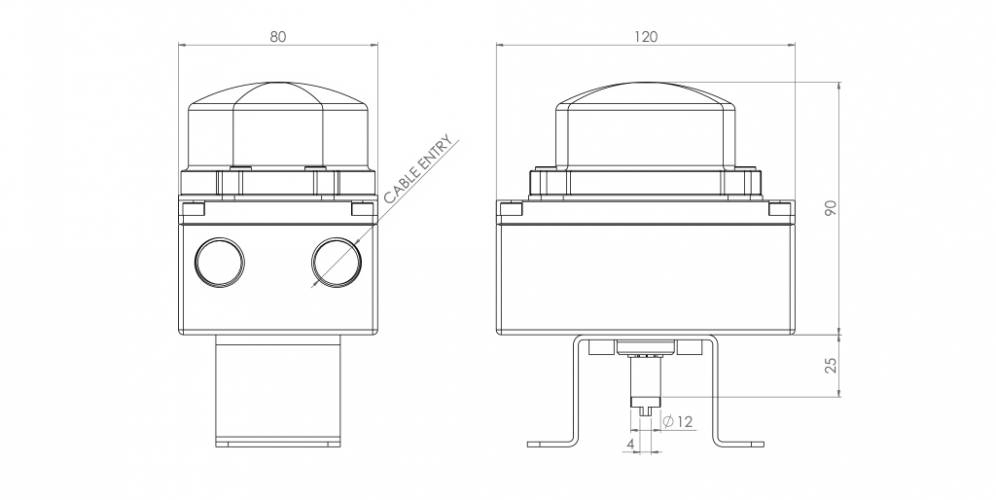 KSSF aluminium with optical indicator