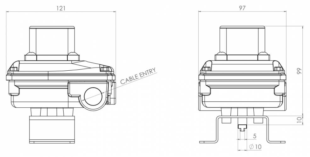 KS3L ATEX aluminium with optical indicator