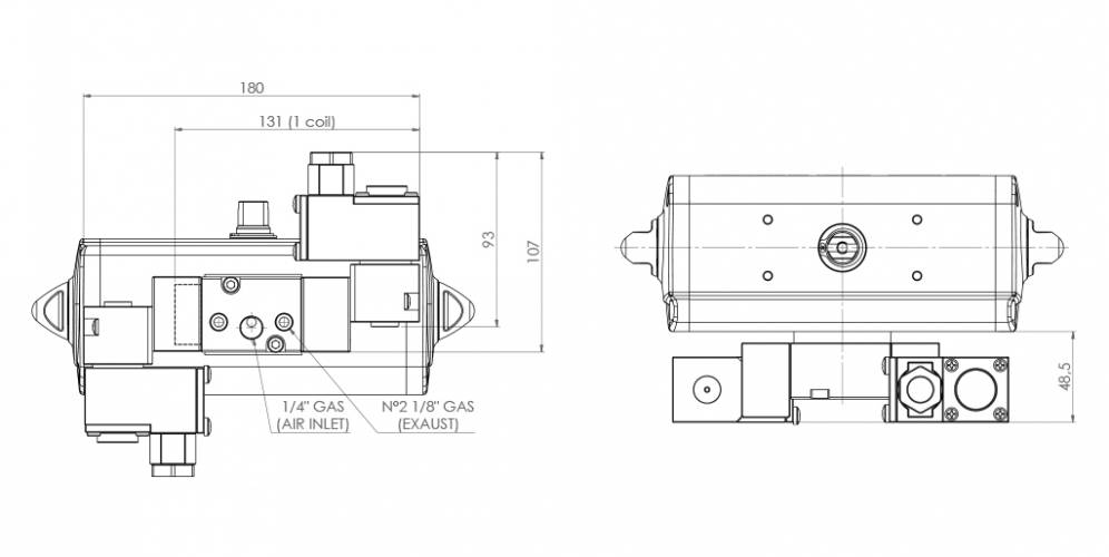 3/2 - 5/2 NAMUR solenoid valve with CNOMO coil ATEX