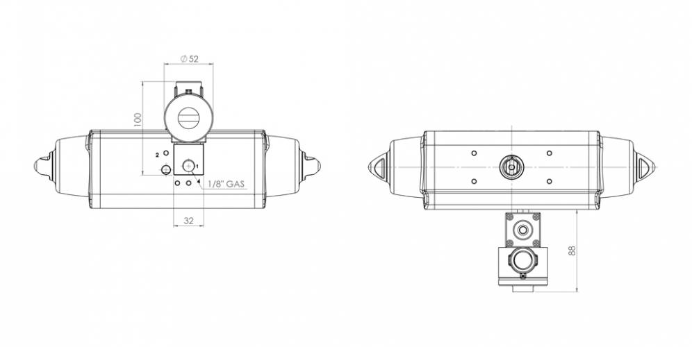 NC 3/2 solenoid valve 1/8” with ATEX II 2GD Exd IIC T4-T6 coil