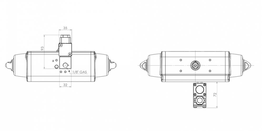 NC 3/2 solenoid valve 1/8” with ATEX II 3GD ExnA T4 coil