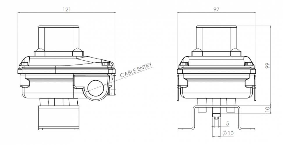 KS1L aluminium with optical indicator